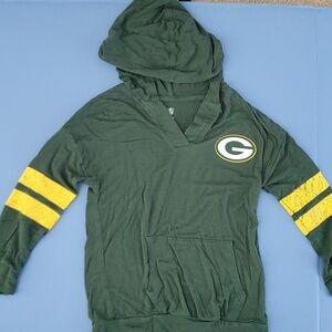 Green Bay Packers, long-sleeve hooded t-shirt, size 4/5